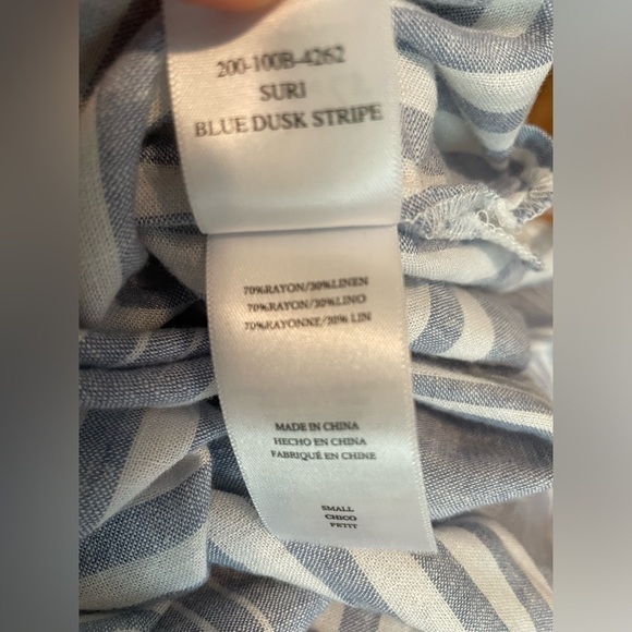 Rails Suri Blue Stripe Linen Blend Dress - Picture 6 of 6